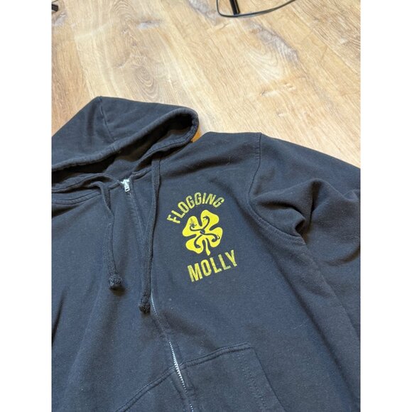 Y2K‎ Flogging Molly Black Zip-Up Hoodie S - Picture 3 of 7